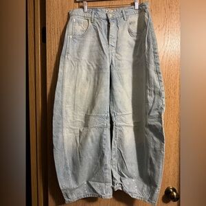 We The Free Womens Washed Blue Relaxed Jeans